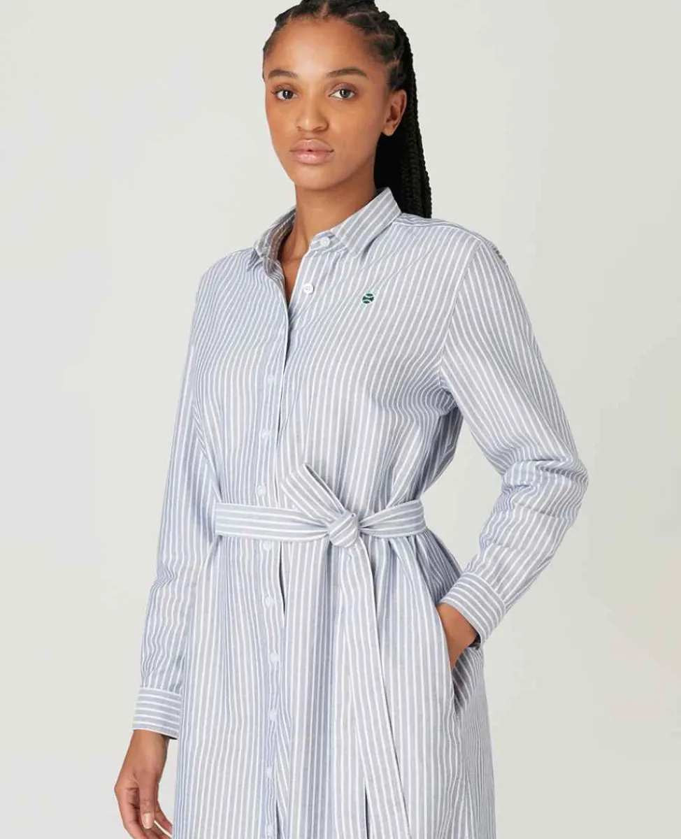 Wimbledon Dresses*Womens Shirt Dress - Blue