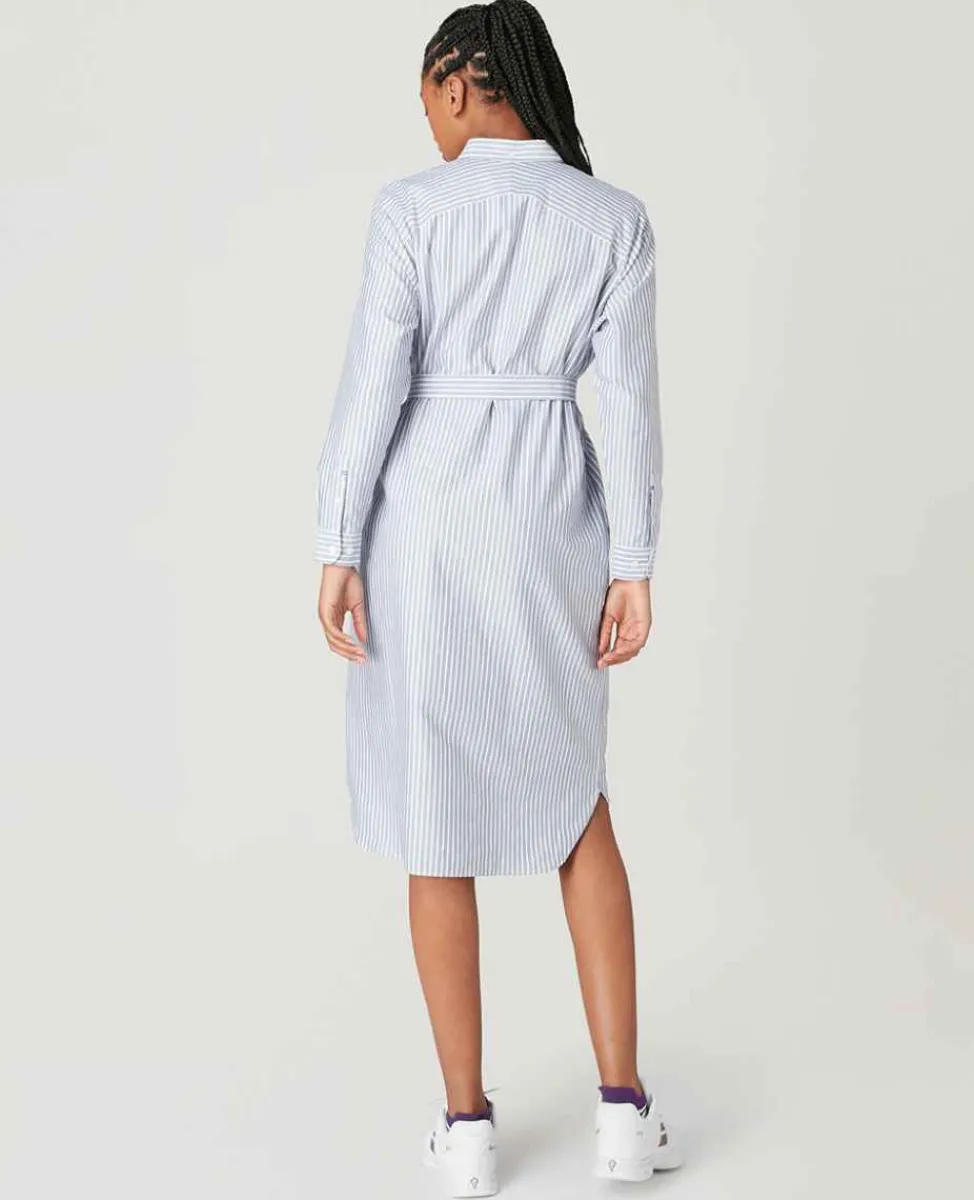 Wimbledon Dresses*Womens Shirt Dress - Blue