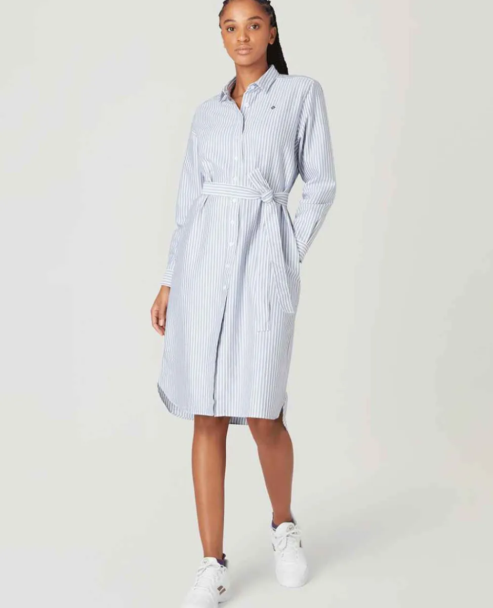 Wimbledon Dresses*Womens Shirt Dress - Blue