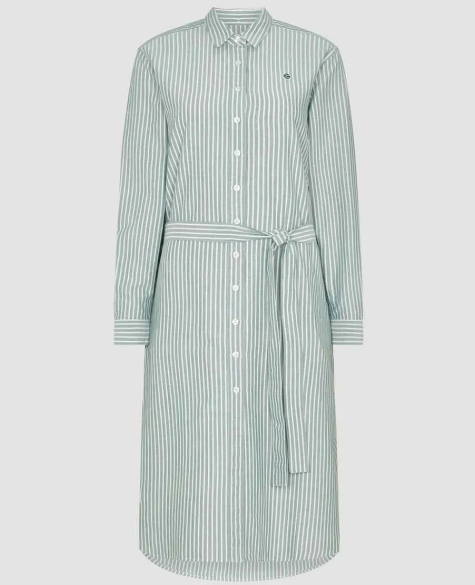 Wimbledon Dresses*Womens Shirt Dress - Green