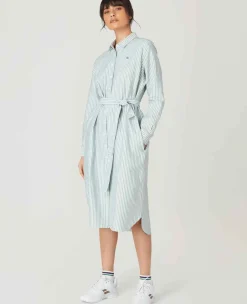 Wimbledon Dresses*Womens Shirt Dress - Green