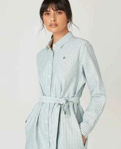 Wimbledon Dresses*Womens Shirt Dress - Green