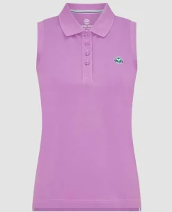 Wimbledon Sport*Womens Sleeveless Pique Polo - Purple