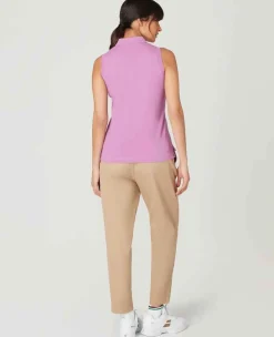Wimbledon Sport*Womens Sleeveless Pique Polo - Purple