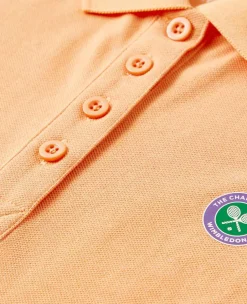 Wimbledon Sport*Womens Sleeveless Pique Polo - Orange