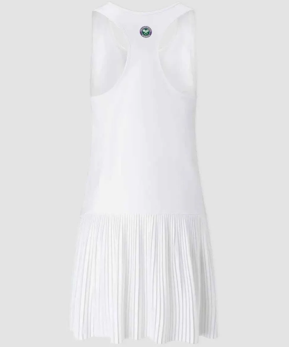 Wimbledon Dresses*Women's Sleeveless Pleated Tennis Dress - White