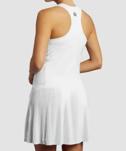 Wimbledon Dresses*Women's Sleeveless Pleated Tennis Dress - White