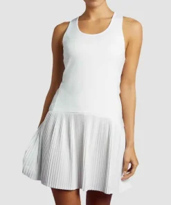 Wimbledon Dresses*Women's Sleeveless Pleated Tennis Dress - White