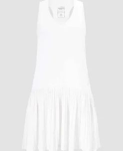 Wimbledon Dresses*Women's Sleeveless Pleated Tennis Dress - White
