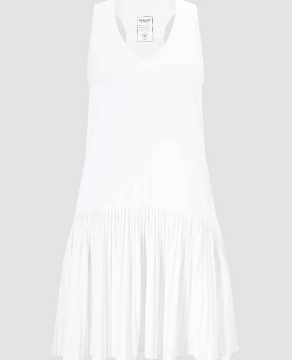 Wimbledon Dresses*Women's Sleeveless Pleated Tennis Dress - White