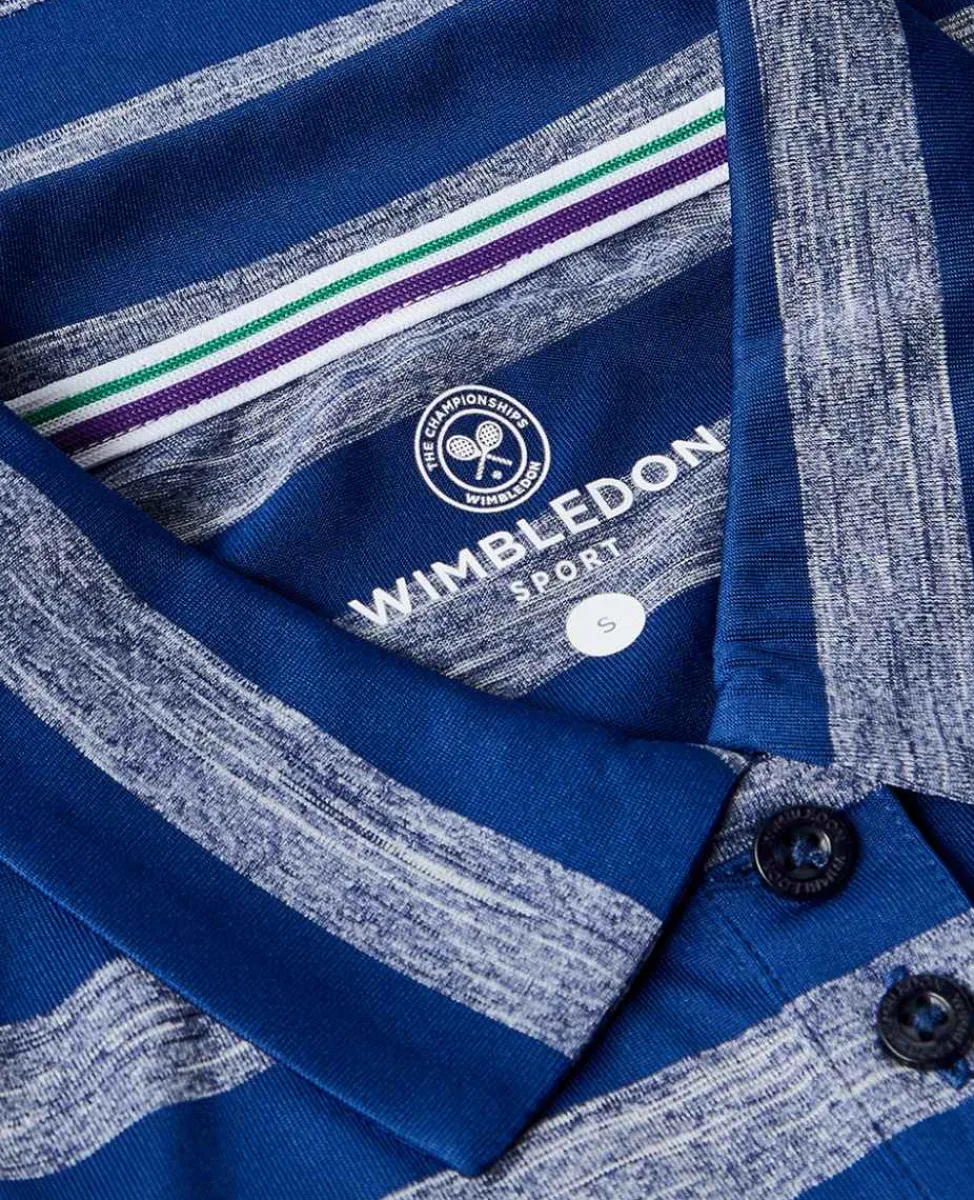 Wimbledon Sport*Womens Sleeveless Polo - Navy & White