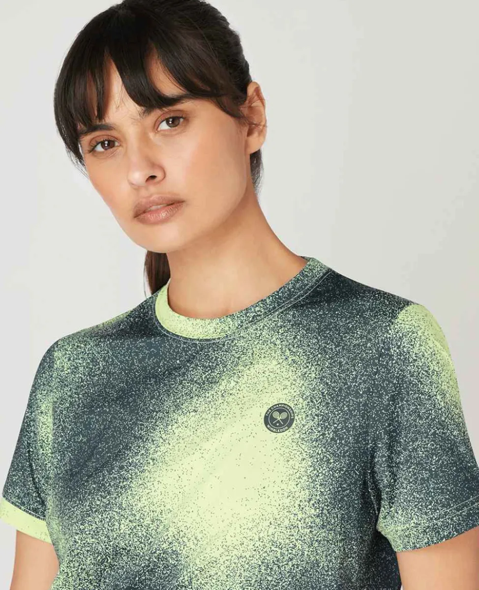 Wimbledon Sport*Womens Spray Performance T-Shirt - Lime