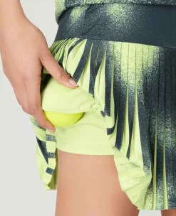 Wimbledon Sport*Womens Spray Skort - Lime