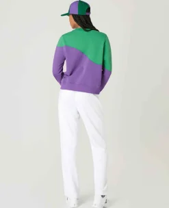 Wimbledon Sweatshirts*Womens Tennis Sweatshirt - Green & Purple