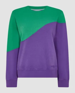 Wimbledon Sweatshirts*Womens Tennis Sweatshirt - Green & Purple