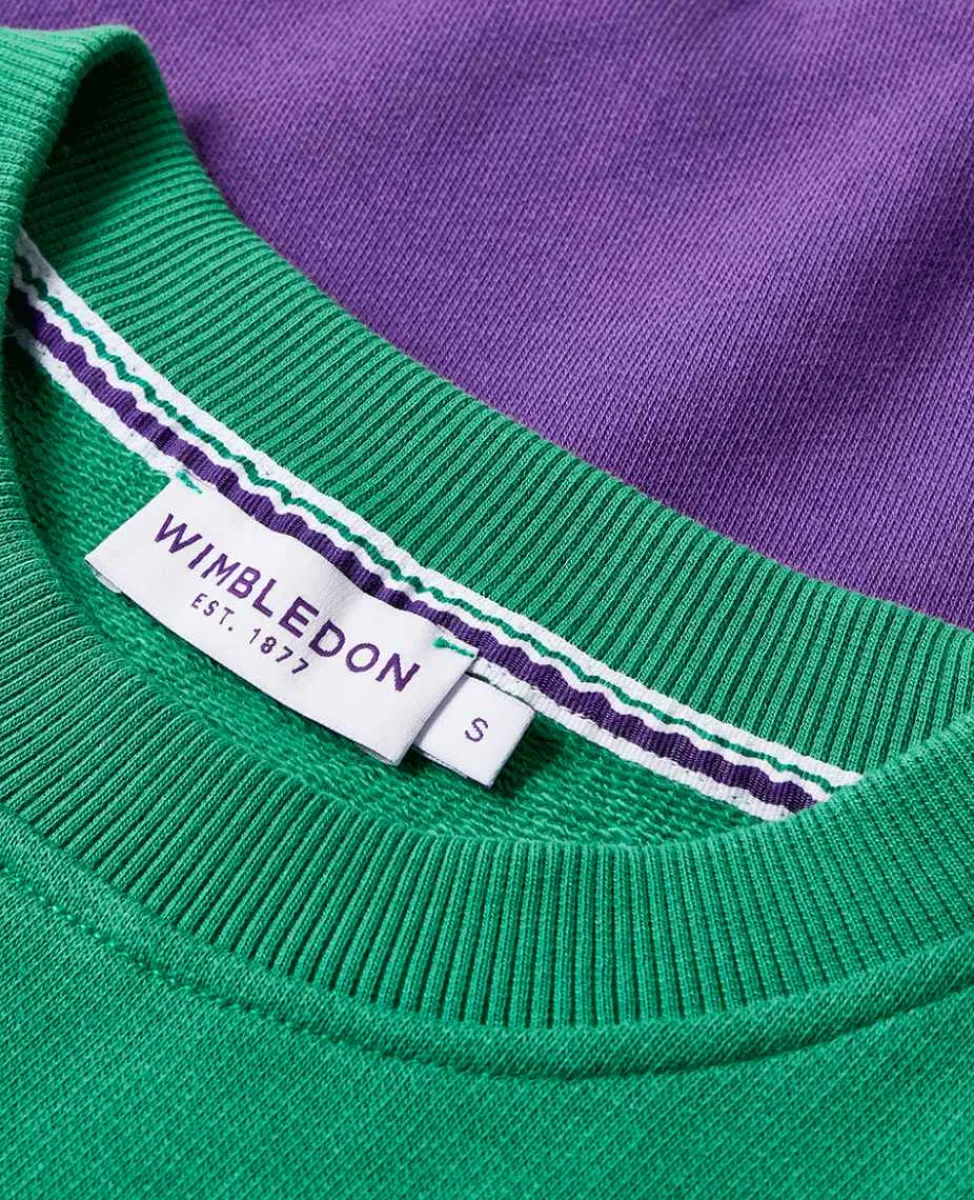 Wimbledon Sweatshirts*Womens Tennis Sweatshirt - Green & Purple