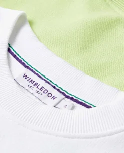 Wimbledon Sweatshirts*Womens Tennis Sweatshirt - White & Lime