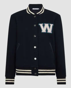 Wimbledon Outerwear*Womens Varsity Jacket - Navy