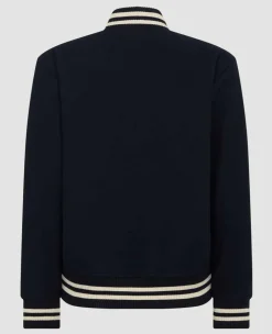 Wimbledon Outerwear*Womens Varsity Jacket - Navy