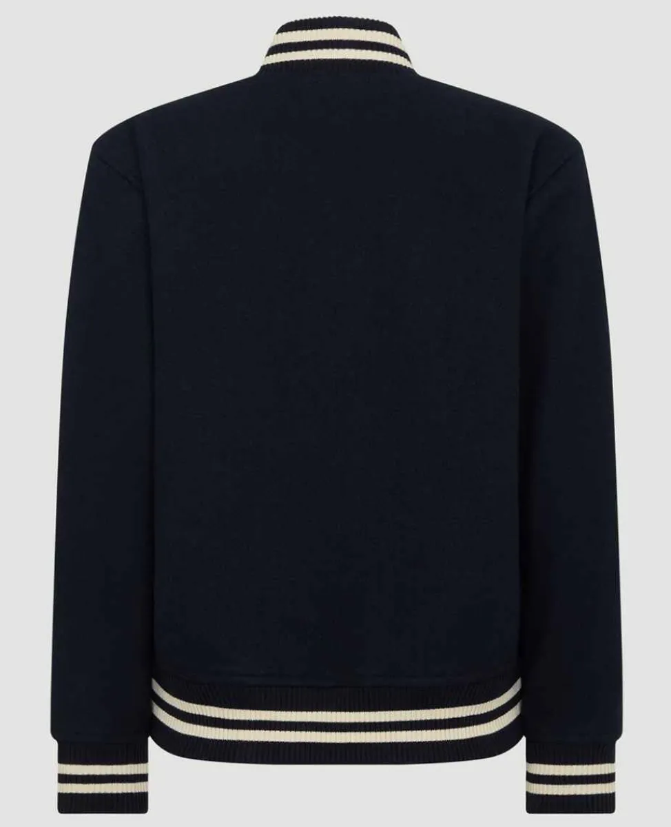 Wimbledon Outerwear*Womens Varsity Jacket - Navy