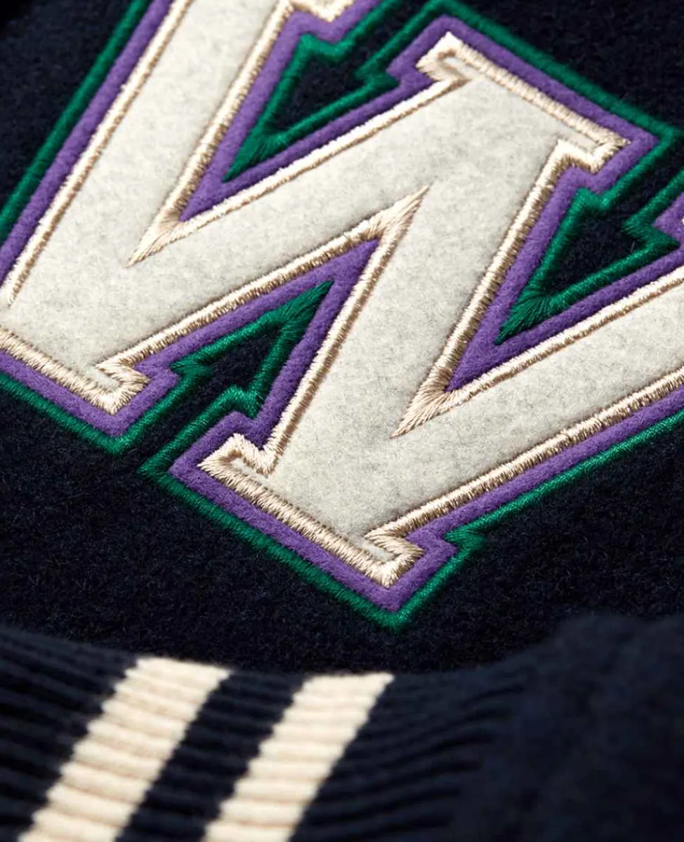 Wimbledon Outerwear*Womens Varsity Jacket - Navy