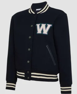 Wimbledon Outerwear*Womens Varsity Jacket - Navy