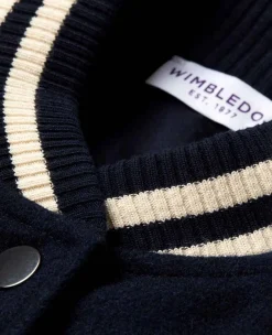 Wimbledon Outerwear*Womens Varsity Jacket - Navy