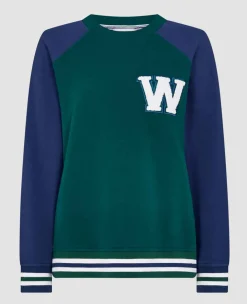 Wimbledon Sweatshirts*Womens Varsity Sweatshirt - Green