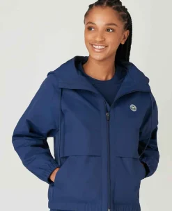 Wimbledon Sport*Womens Water Resistant Hooded Jacket - Navy