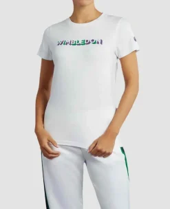 Wimbledon Tops & T-Shirts*Women's Shadow Print T-Shirt - White