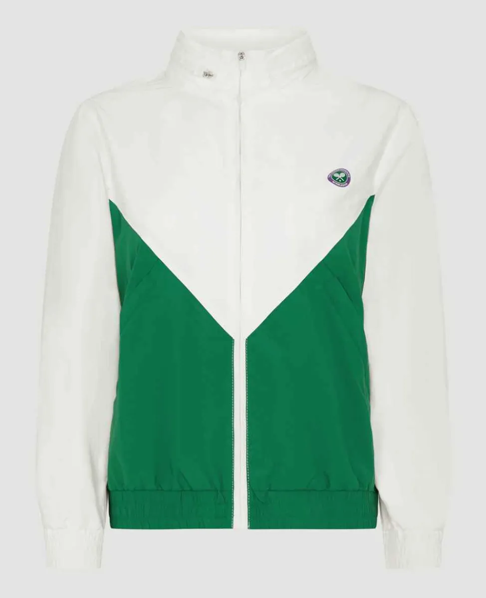 Wimbledon Sport*Womens Windbreaker Green & White