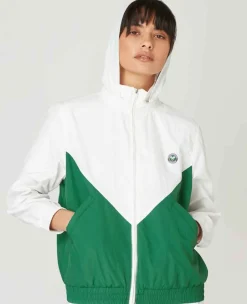 Wimbledon Sport*Womens Windbreaker Green & White